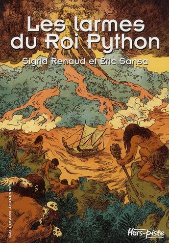 Couverture du livre « Les larmes du roi Python » de Sigrid Renaud et Eric Sansa aux éditions Gallimard-jeunesse