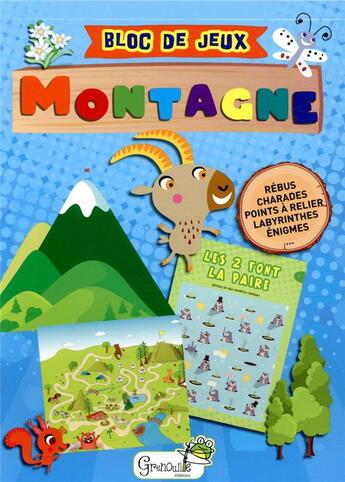 Couverture du livre « Petit bloc de jeux montagne » de Marchetti Nadine aux éditions Grenouille