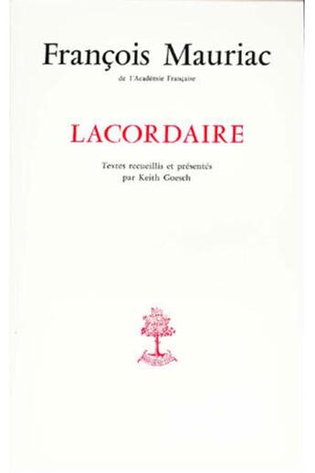 Couverture du livre « Lacordaire » de Francois Mauriac aux éditions Beauchesne