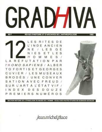 Couverture du livre « Revue Gradhiva n.12 » de Revue Gradhiva aux éditions Nouvelles Editions Place