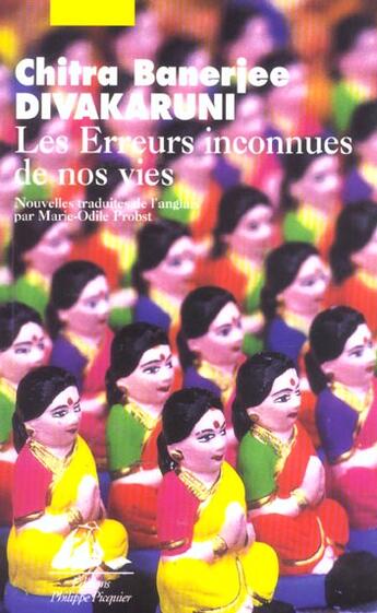 Couverture du livre « Les erreurs inconnues de nos vies » de Probst Marie-Odile aux éditions Picquier