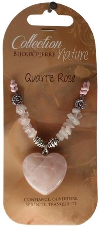 Couverture du livre « Collier pendentif coeur et perles baroques - quartz rose » de  aux éditions Dg-exodif