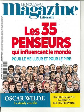 Couverture du livre « Le nouveau magazine litteraire n 13 - les 35 penseurs - janvier 2019 » de  aux éditions Le Magazine Litteraire