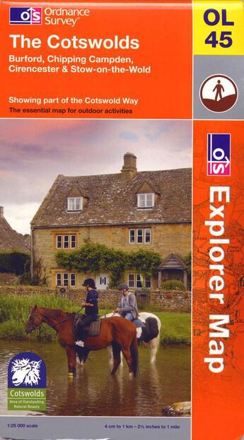 Couverture du livre « **cotswolds » de  aux éditions Ordnance Survey