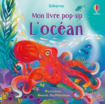 Couverture du livre « Mon livre pop-up : L'océan » de Lizzie Cope et Amanda Shufflebotham aux éditions Usborne