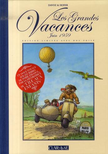 Couverture du livre « Les grandes vacances, juin 1959 » de Pascal Davoz aux éditions Clair De Lune