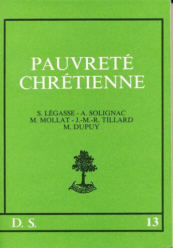 Couverture du livre « Pauvreté chrétienne » de  aux éditions Beauchesne