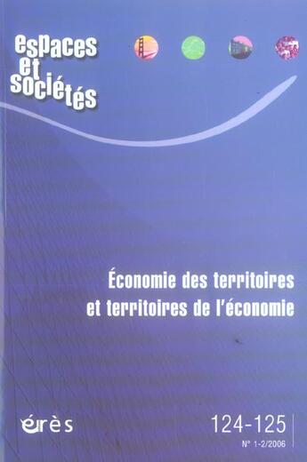 Couverture du livre « Economie des territoires et territoires de l'economie » de  aux éditions Eres