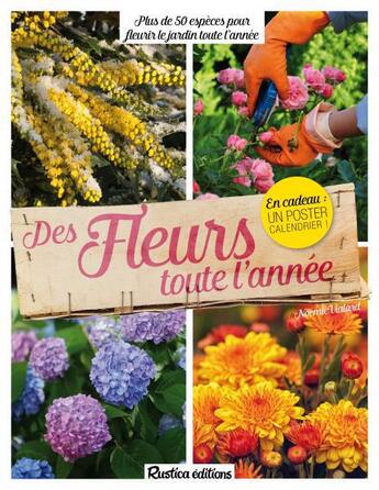 Couverture du livre « Des fleurs toute l'année ; plus de 50 espèces pour fleurir le jardin toute l'année » de Noemie Vialard aux éditions Rustica