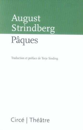 Couverture du livre « Pâques » de August Strindberg aux éditions Circe