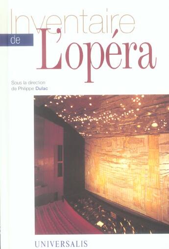 Couverture du livre « Inventaire de l'opera » de Philippe Dulac aux éditions Universalis