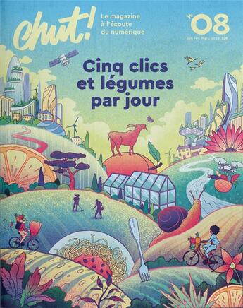 Couverture du livre « Chut! n 8 : cinq clics et legumes par jour » de  aux éditions Chut !