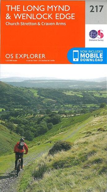 Couverture du livre « The long mynd & wenlock edge » de  aux éditions Ordnance Survey