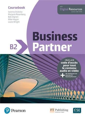 Couverture du livre « Business partner B2 manuel & ressources web » de Bob Dignen et Mike Hogan aux éditions Pearson