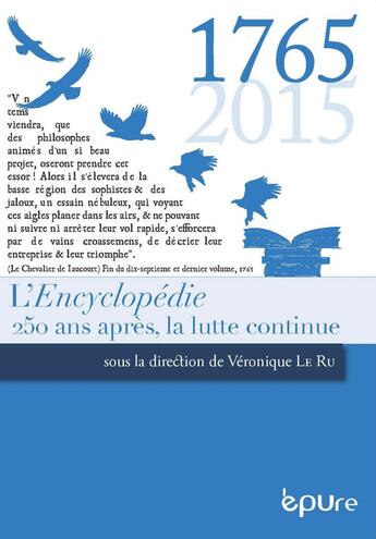 Couverture du livre « L' Encyclopédie, 250 ans après, la lutte continue » de Veronique Le Ru aux éditions Pu De Reims