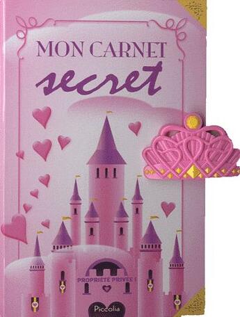 Couverture du livre « Agenda mon carnet secret » de  aux éditions Piccolia