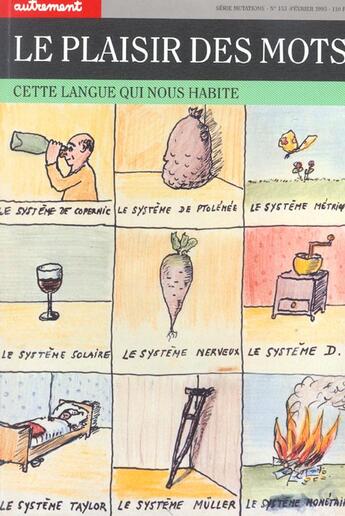 Couverture du livre « Le Plaisir des mots » de Gerald Cahen aux éditions Autrement