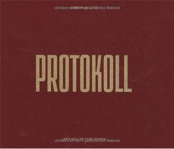 Couverture du livre « Protokoll » de Christian Lutz aux éditions Lars Muller