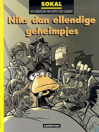 Couverture du livre « Canardo T.11 ; niks dan ellendige geheimpjes » de Benoit Sokal aux éditions Casterman