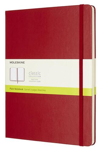 Couverture du livre « Carnet blanc très grand format rigide scarlet » de  aux éditions Moleskine