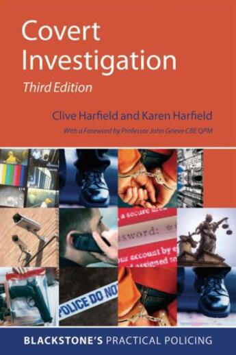 Couverture du livre « Covert Investigation » de Harfield Karen aux éditions Oup Oxford