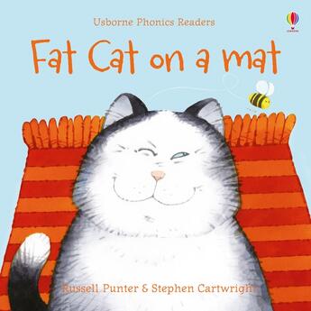 Couverture du livre « Fat cat on a mat - phonics readers » de Punter/Cartwright aux éditions Usborne