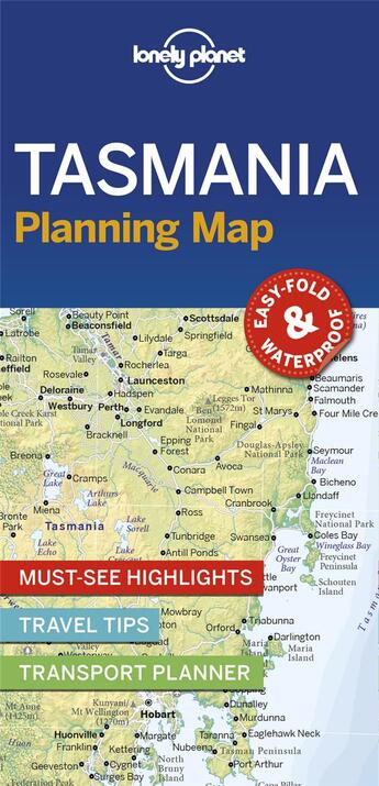 Couverture du livre « Tasmania planning map 1ed -anglais- » de  aux éditions Lonely Planet France