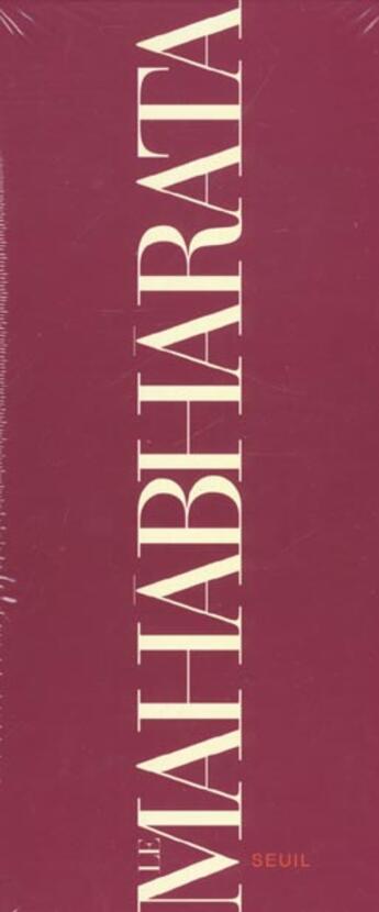 Couverture du livre « Le mahabharata. un recit fondateur du brahmanisme et son interpretation (2 volumes sous coffret) » de Madeleine Biardeau aux éditions Seuil