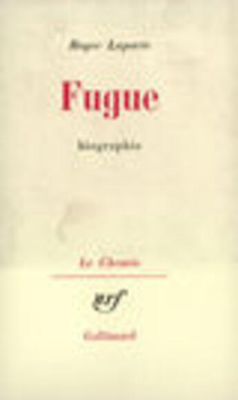 Couverture du livre « Fugue » de Roger Laporte aux éditions Gallimard (patrimoine Numerise)