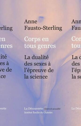 Couverture du livre « Corps en tous genres » de Anne Fausto-Sterling aux éditions La Decouverte