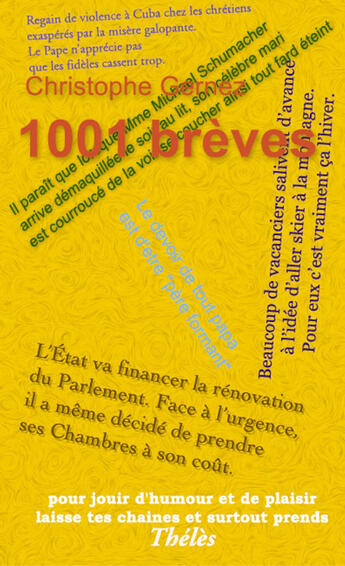 Couverture du livre « 1001 brèves » de Christophe Gernez aux éditions Theles