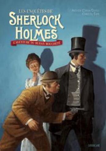 Couverture du livre « Les enquêtes de Sherlock Holmes : l'aventure du ruban moucheté » de Arthur Conan Doyle et Christel Espie aux éditions Sarbacane