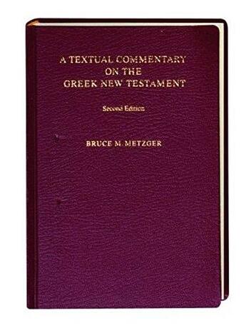 Couverture du livre « A textual commentary on the greek new testament » de Metzger Bruce aux éditions Bibli'o