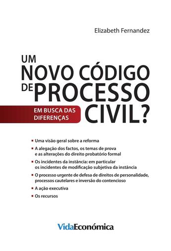 Couverture du livre « Um Novo Código de Processo Civil? » de Elizabeth Fernandez aux éditions Epagine