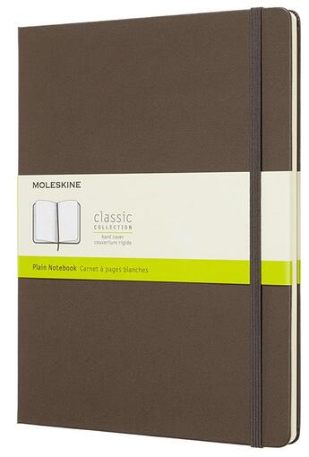 Couverture du livre « Carnet blanc très grand format rigide marron » de  aux éditions Moleskine