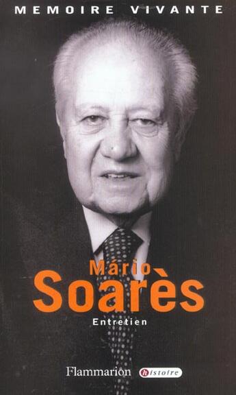 Couverture du livre « Mario soares - entretien » de Mario Soares aux éditions Flammarion