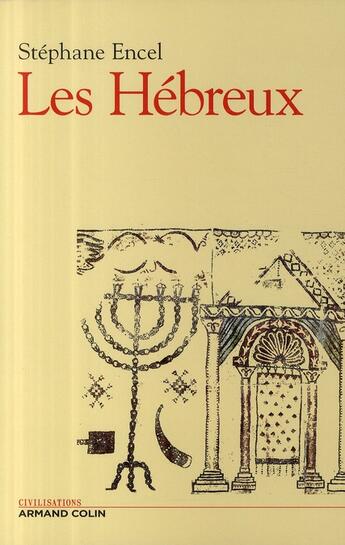 Couverture du livre « Les hébreux » de Encel-S aux éditions Armand Colin