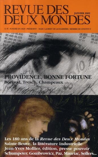 Couverture du livre « Providence, bonne fortune ; Boriaud, Tresch, Champeaux » de  aux éditions Revue Des Deux Mondes