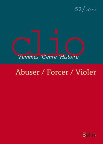 Couverture du livre « Clio 2020, n.52 » de  aux éditions Belin