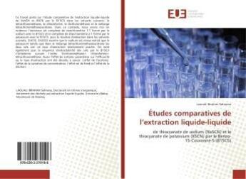 Couverture du livre « Etudes comparatives de l'extraction liquide-liquide » de Ibrahim Salmana L. aux éditions Editions Universitaires Europeennes