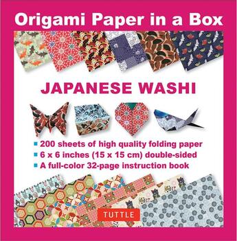 Couverture du livre « Origami paper in a box 200 sheets double sided » de  aux éditions Tuttle