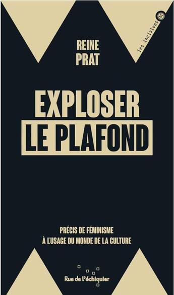 Couverture du livre « Exploser le plafond : précis de féminisme à l'usage du monde de la culture » de Reine Prat aux éditions Rue De L'echiquier