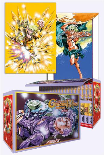 Couverture du livre « Jojo's bizarre adventure - saison 5 ; golden wind : coffret Intégrale Tomes 1 à 17 » de Hirohiko Araki aux éditions Delcourt