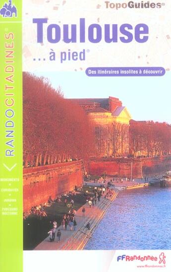 Couverture du livre « Toulouse a pied 2006 - 31 - pr - vi01 » de  aux éditions Ffrp