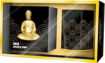 Couverture du livre « Coffret calendrier mini 365 zen + bougie » de  aux éditions Play Bac