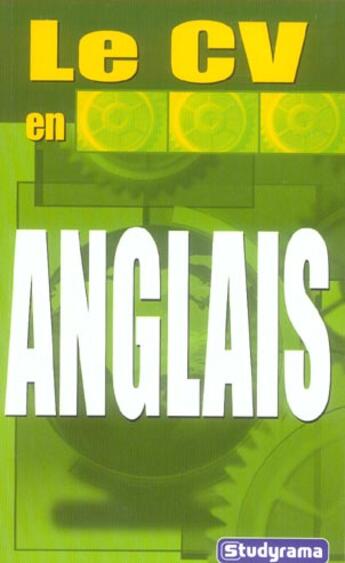 Couverture du livre « Le CV en anglais » de  aux éditions Studyrama