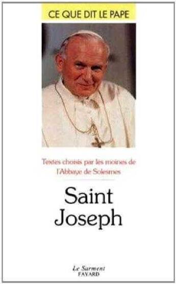 Couverture du livre « Saint joseph » de  aux éditions Jubile