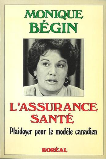 Couverture du livre « L'assurance-santé » de Monique Beguin aux éditions Boreal