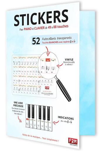 Couverture du livre « STICKERS POUR PIANO ET CLAVIER » de Christophe Astié aux éditions F2m