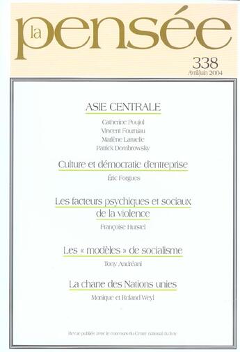 Couverture du livre « Pensee 2004 n 338 - asie centrale » de  aux éditions Puf